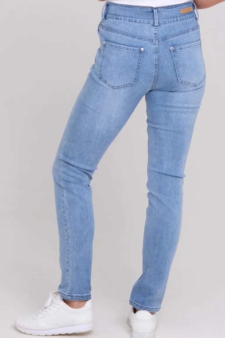 Siri jeans med glidelåser